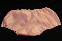 Pink Satin Nappy Cover Waterproof Lined